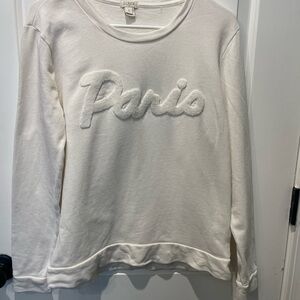 J Crew Women's Cream Paris Sweatshirt size S